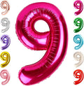 40 Inch Hot Pink Numbers 9 Balloon, Balloons Decorations for 9 19 90 Birthday Party, Engagement, Wedding, Graduations, Photo Shoot Supplies