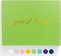 Elegant Wedding Guest Book - Perfect for Wedding Receptions, Baby Showers, Birthdays and Special Events - Polaroid Guest Book with 110 Lined Pages for Sign-In and Photos -Hardcover (Olive Green)