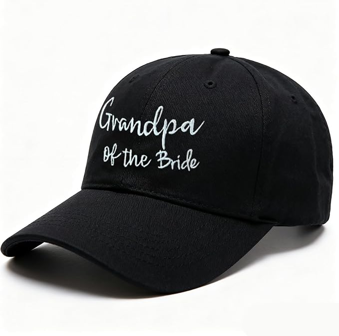 Adjustable Embroidered Hat for Bridal Shower Wedding Engagement Anniversary Honeymoon Newlyweds Couples Gifts