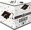 Graduation Card Box, Graduation Party Decorations 2025, White Graduation Box, Graduation Card Holder, Foldable Cardboard Congrats Grad Card Gift Box for Graduation Party Supplies Party Favors