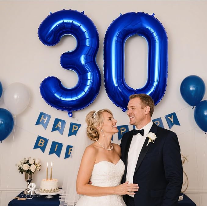 40 Inch Navy blue Number 13 Digital Balloon,Jumbo Mylar Foil Helium Balloon for 13 Balloons for Birthday Party,Wedding Anniversary Party Decorations