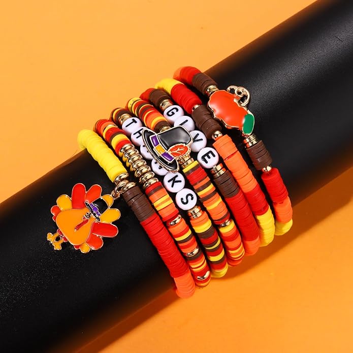 Surfer Heishi Bracelets for Women Stackable Rainbow Vinyl Disc Clay Beaded Stretch Bracelets Elastic Layering Friendship Bracelets Boho Summer Beach Jewelry