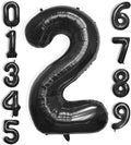 40 Inch Large Black Number Celebration and Decoration Balloon for Birthday Parties, Graduations, Anniversaries, Weddings, Photo Shoots, Special Events - Helium Foil Mylar (Black Number 2)