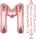 Letter Balloons 40Inch Large Giant big Foil Mylar Rose Gold Balloons M for Birthday Party Decorations