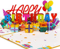 Paper Love Happy Birthday Pop Up Card, For Adults and Kids - 5" x 7" Cover - Includes Envelope and Note Tag (Happy Birthday)