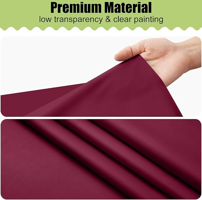 Smiry Disposable Table Cloth - 6 Pack, 54 x 108 Inch Waterproof Rectangle Tablecloths for Parties, Decorative Plastic Table Cover, Leakproof & Sturdy, Wine Red