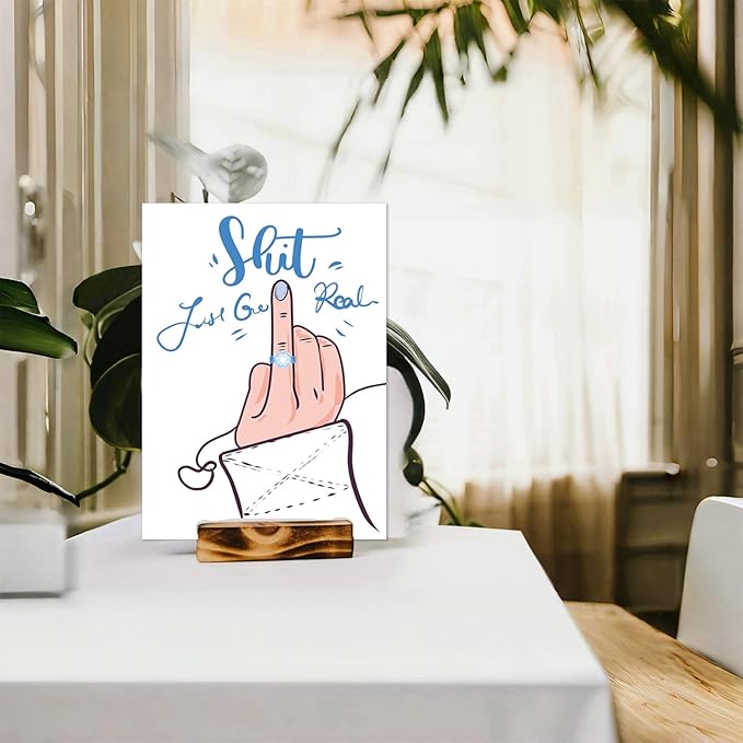 Wedding Card - Funny Engagement Congratulation Card - Bridal Shower Cards - Humor Wedding Congratulations Cards For Bride and Broom