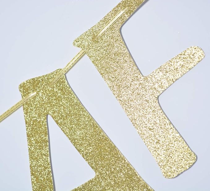 Educated AF Glitter Banner Sign for Graduation Party Decor Congrats Grad Bunting Decorations Gold Glitter