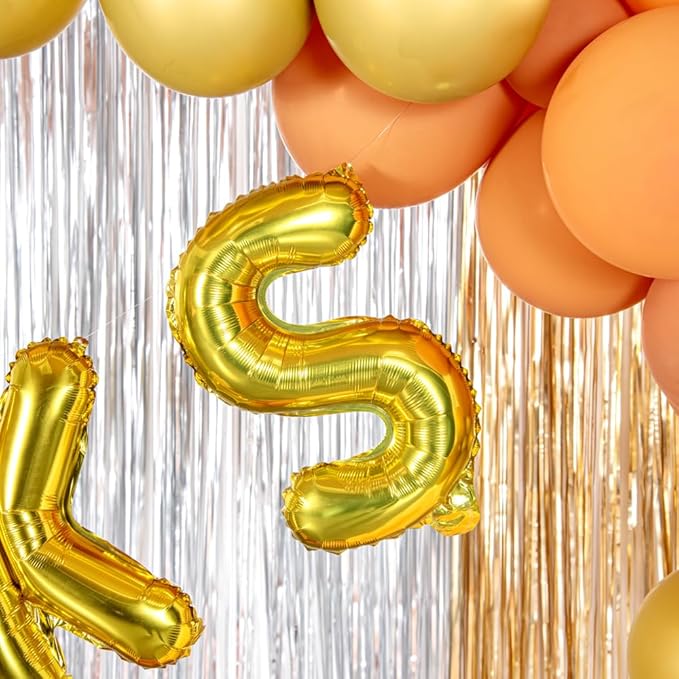 Restaurantware-Balloonify 16 Inch Letter Balloon, 1 Alphabet Party Balloon - Letter S, Self-Sealing, Gold Foil Mylar Finish, Hanging Loop, Decoration For Birthday, Wedding, Or Graduation