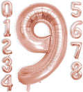 40 Inch Large Rose Gold Number Celebration and Decoration Balloon for Birthday Parties, Graduations, Anniversaries, Weddings, Photo Shoots, Special Events (Rose Gold Number 9)