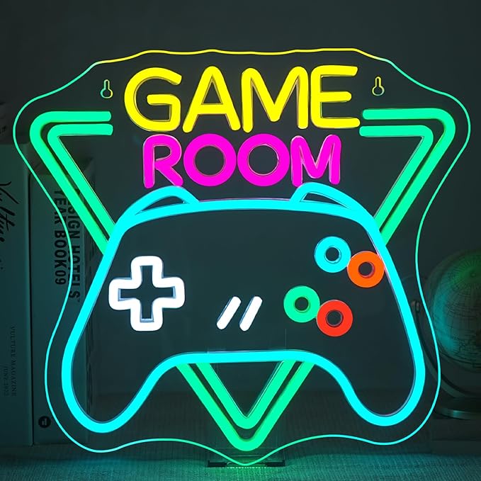 Gamerneon Game Room Neon Sign Gaming Neon Signs for Wall Decor Man Cave Led Light Game Zone Club Gamer Lover Teens Bedroom Home Boys Gift