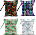 4 Pack Wet Bag for Swimsuit, Beach Travel Essentials Wet Dry Bag, for Sunscreen Toiletry Dirty Clothes Yoga Gym Diaper, Friend Summer Beach Vacation Gifts. Land, sea and air