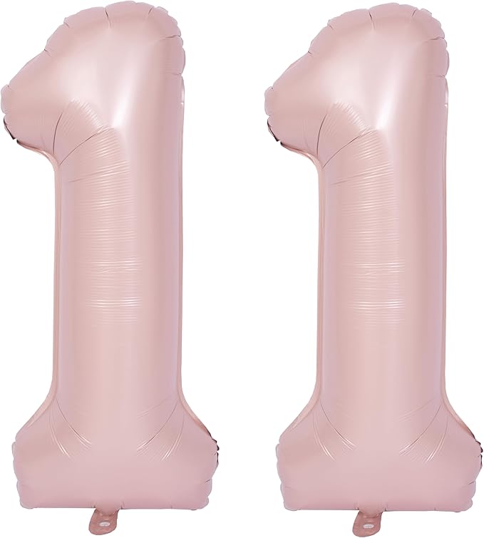40 In Matte Pink Number Balloons Helium Foil Mylar Balloon Birthday Party banquet Decoration Digital 11