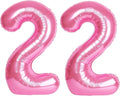 40 Inch Big Pink Number 22 Balloon Birthday Decoration, Numbers 22 Helium Balloons 22 Celebration, Boy Girl Baby Anniversary Party Graduations Supplies Decorations