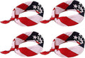 Red White and Blue American Flag Bandana Headband USA for Men and Women - Neck and Face Scarf Head Wrap