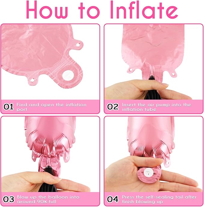 26 Pcs Pink Letter Balloons,16 Inch Foil Alphabet Letter Balloons,Letter A-Z Balloon Banner Custom Phrase Balloon for Birthday Party Wedding Anniversary Decoration (Pink 26pcs)