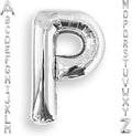 AULE 40 Inch Big Letter Balloon Silver P Large Foil Helium Alphabet Balloons A-Z for Birthday Anniversary Graduation New Year Party Decoration Supplies