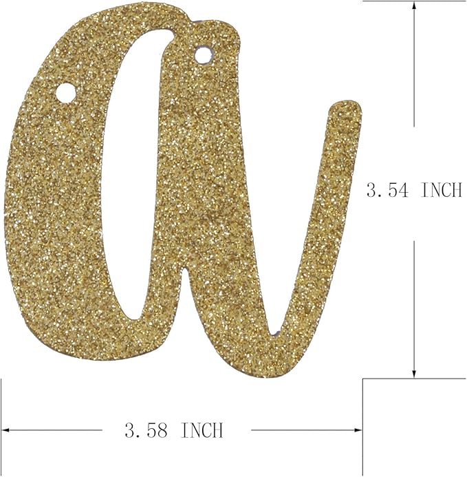 Happy 50TH Anniversary Banner Sign Gold Paper Glitter Party Decorations for 50TH Wedding Anniversary Party Supplies Letters Gold Pre-Strung