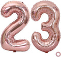 Juland Rose Gold Number Balloons Large Foil Mylar Balloons 40 Inch Giant Jumbo Number Balloons for Birthday Party Decorations 23