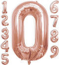 40 Inch Large Rose Gold Number Celebration and Decoration Balloon for Birthday Parties, Graduations, Anniversaries, Weddings, Photo Shoots, Special Events (Rose Gold Number 0)