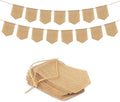 15pcs Hand-Painted DIY Burlap Banners - for Kid Adults Party Decor