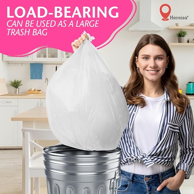 Disposable Plastic Tablecloth White 54x108 Inch, 5-Pack Waterproof Rectangular Table Cover for Parties, Picnics, Dining Protection
