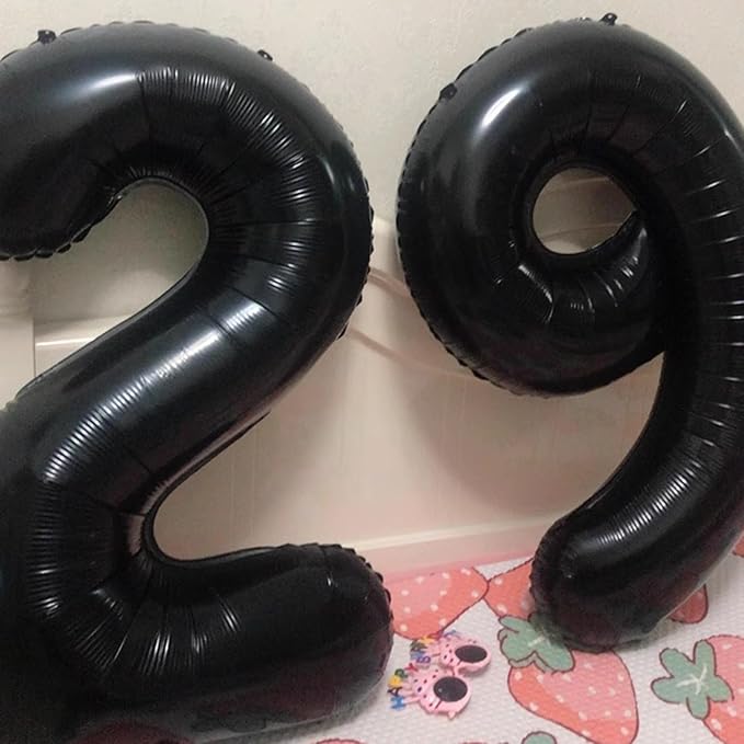 40 Inch Black Number 29 Digital Balloon,Jumbo Mylar Foil Helium Balloon for 29 Balloons for Birthday Party,Wedding Anniversary Party Decorations