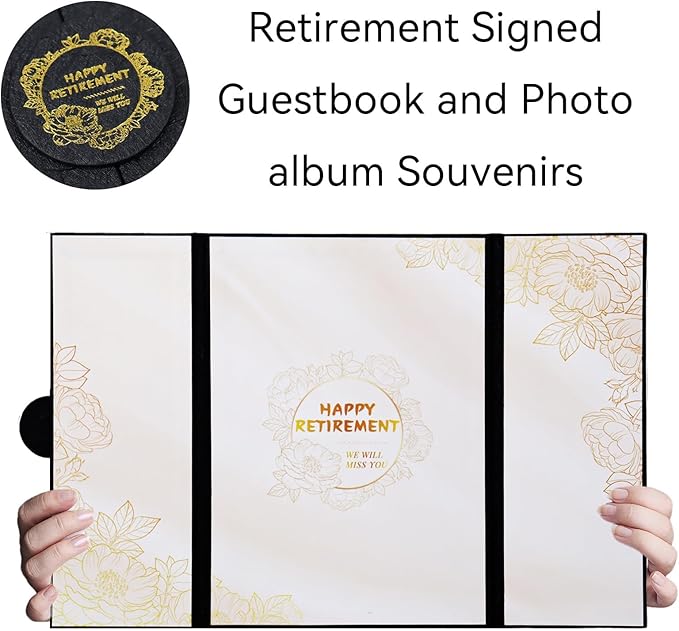 Retirement Party Decorations, Happy Retired Guest Book Alternative, Retirement Gifts for Women Men, Farewell Party Supplies Going Away Gifts for Office Coworker