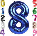 40 Inch Night Blue Number 8 Balloon, Giant 8 Number Balloons for 8th Birthday Decorations, Party Supplies for Baby Boy Girl, Night Blue Party Decor