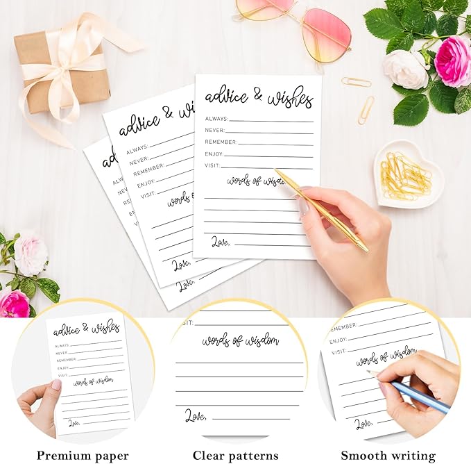 Graduation Advice and Wishes Cards, Modern Advice Cards For The Graduate, Grad Party Announcement Graduate Card, Graduation Party Games Decorations Supplies (20 Pack) B