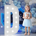 Big Marquee Light-up Letter Decorations: 4 Feet Tall Large Letters D Marry Me Proposal Gender Reveal Alphabet 4FT Sign Graduation Party Wedding Engagement Anniversary HOCO Decor Mosaic Balloon