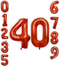 40 Inch Large Red Number Celebration and Decoration Balloon for Birthday Parties, Graduations, Anniversaries, Weddings, Photo Shoots, Special Events - Helium Foil Mylar (Red Number 40)
