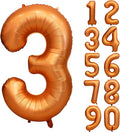 40 inch Orange Number Balloon Giant Foil Helium Balloons for 3rd nd Birthday Party Decorations