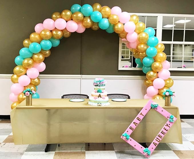 LANGXUN 20ft Balloon Arch Kit, Balloon Arch Stand For Birthday Party Wedding Graduation Decorations, Baby Shower Garden Arbors Photo Backdrop Party Supplies, 9ft-H x 10ft-L