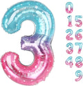 Numbers Balloon 3, 40 Inch Large Pink Purple Blue Balloon for Three Year Old Birthday Decor, 3 13 30 31 Birthday Party Decorations for Wedding Supplies
