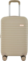kensie 22" Graceful Hardside Carry-On Luggage, Light Taupe