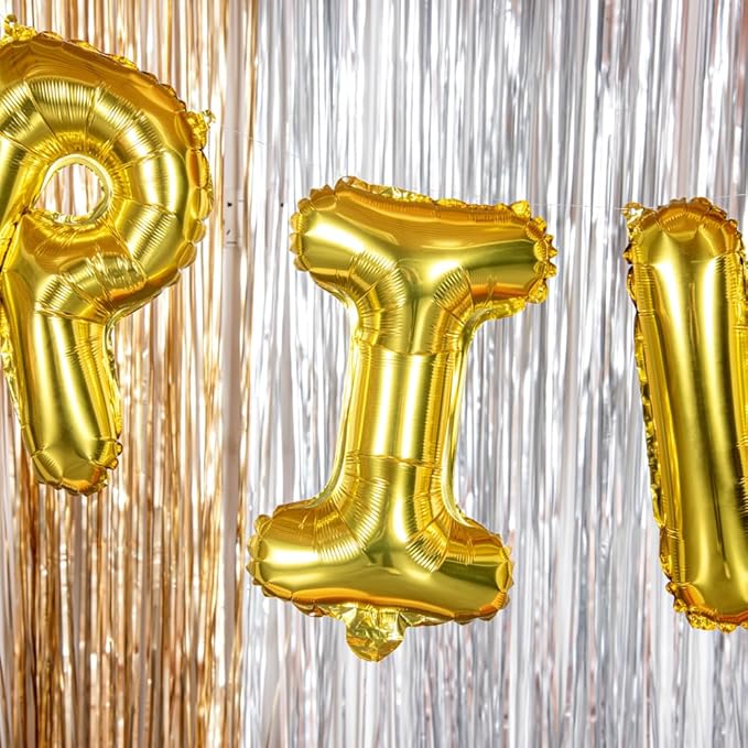 Restaurantware-Balloonify 16 Inch Letter Balloon, 1 Alphabet Party Balloon - Letter I, Self-Sealing, Gold Foil Mylar Finish, Hanging Loop, Decoration For Birthday, Wedding, Or Graduation