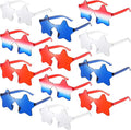 Xuhal Star Shaped Sunglasses Bulk 4th of July Star Glasses Patriotic Glasses for Christmas Independence Day Party Favors