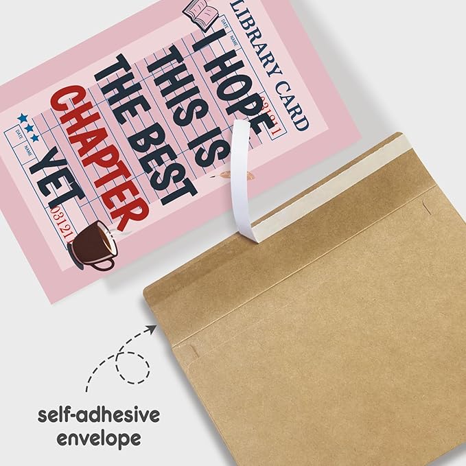 Funny New Chapter Card for Him Her, Hilarious Good Luck Card, Inspirational Congratulations Cards Gift for New Beginning, I Hope This Is The Best Chapter Yet