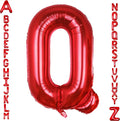 AULE red Letter Balloons Q 40Inch Large Giant big Foil Mylar red Q Balloon for Birthday Aniversary Party Decorations