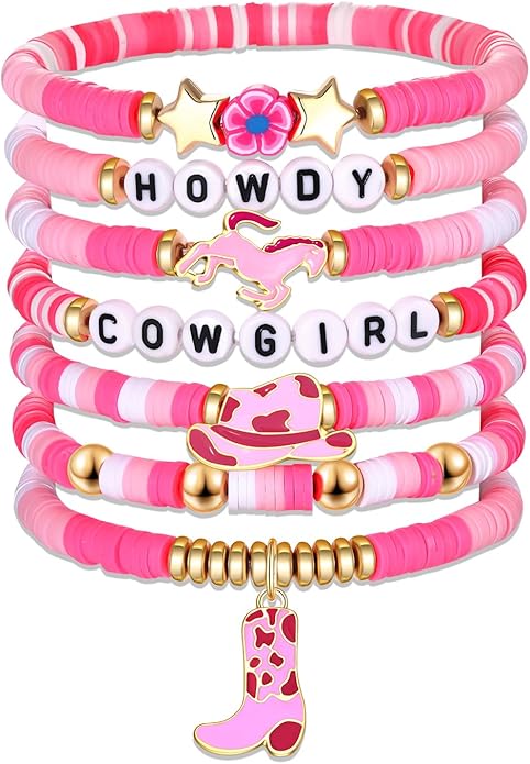 Surfer Heishi Bracelets for Women Stackable Rainbow Vinyl Disc Clay Beaded Stretch Bracelets Elastic Layering Friendship Bracelets Boho Summer Beach Jewelry