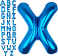 40Inch Blue Letter X Balloon Foil Helium Letter Balloons A-Z Giant Large Mylar Big Party Balloon for Birthday Party Decorations