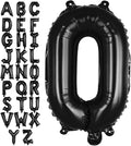 Black Letter O Balloons, 40 Inch Large Foil Letter Balloons, Custom Phrase Balloon for Birthday Party Wedding Anniversary Decoration (Black O)