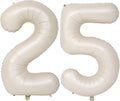 40 In Cream white Number Balloons Helium Foil Mylar Balloon Birthday Party banquet Decoration Digital 25