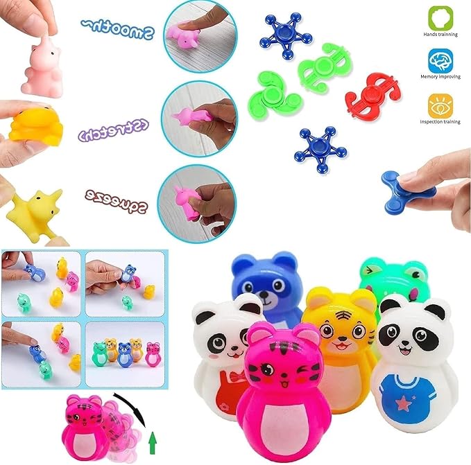 117 PCS Party Favors for Kids 4-8-12, Pop Fidget Toys, Goodie Bag Stuffers, Treasure Box Toys for Classroom Prizes, Pinata Stuffers, Goodie Bags Filler, Prize Box toys for Kids Classroom