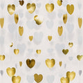 GCQQ White Gold Heart Garlands - 52Ft Glitter Valentines Day Decorations 4 Packs Paper Heart Hanging Streamers Garland for Valentine's Day Party Decoration Wedding Birthday Bridal Shower Decor