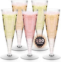 100 Pack Plastic Champagne Flutes Disposable Wine Glasses, 4.5 Oz Clear Mimosa Glasses Bulk Cocktail Toasting Cups for Women's Day Party Supplies Wedding, Copas De Plastico Para Brindis
