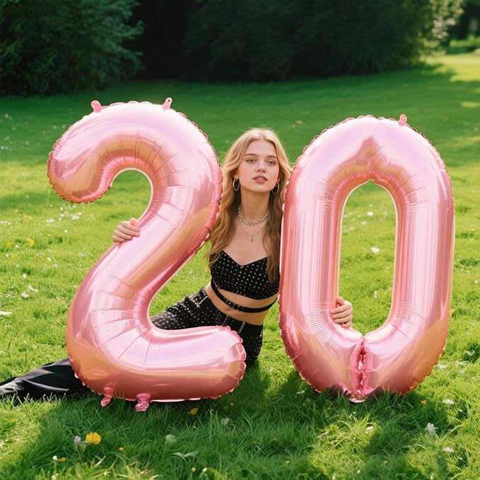 40 Inch Pearlescent Pink Balloon Number 0 Balloon,Jumbo Mylar Foil Helium Balloon for 10 20 30 40 50 60 2025 Birthday Digital Balloons for Birthday Party,Wedding Anniversary Party Decorations