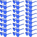 PLULON Heart Sunglasses for Women 5/12/25 Pcs, Heart Glasses Valentine Day Rimless Shaped Candy Color Fun Glasses Party Favor