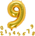 32 Inch Gold Number 9 Balloons Foil Ballon Digital Birthday Party Decoration Supplies (Gold Number 9 Balloon)